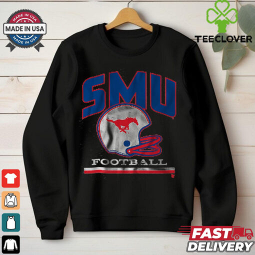 SMU Mustangs Vintage Football Helmet T Shirt