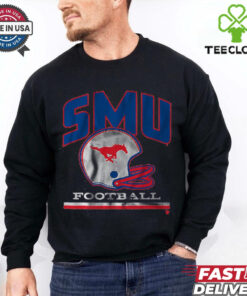 SMU Mustangs Vintage Football Helmet T Shirt
