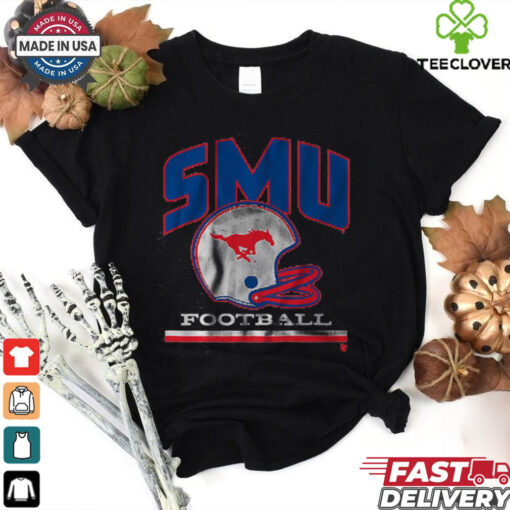 SMU Mustangs Vintage Football Helmet T Shirt