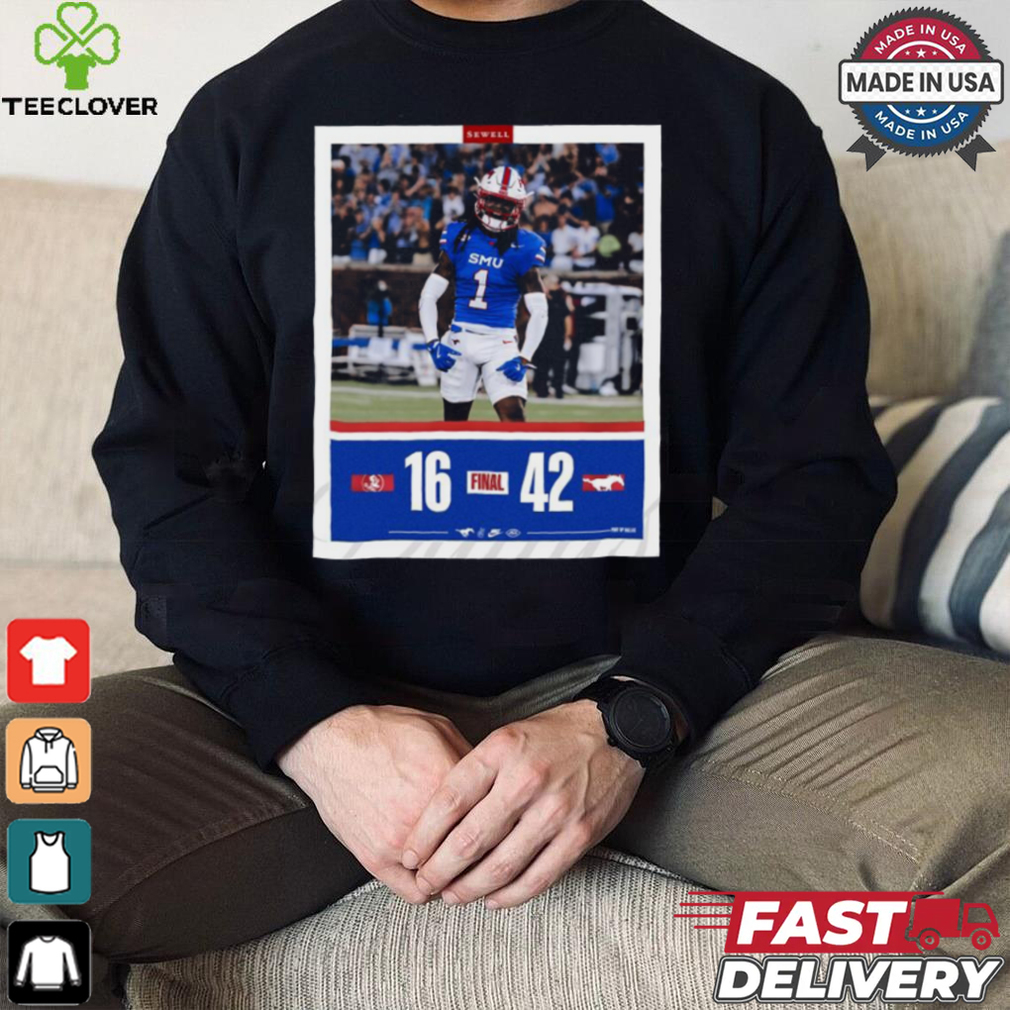 SMU Mustangs Wins 42 16 Florida State Seminoles 2024 ACC Game Final Score Shirt SMU Mustangs Wins 42 16 Florida State Seminoles 2024 ACC Game Final Score Shirt
