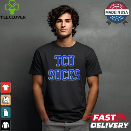 SMU vs. TCU Dallas mayor TCU Sucks shirt