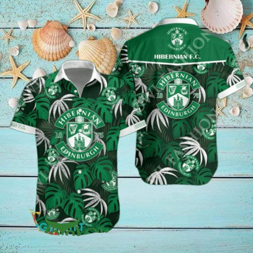 SPFL Championship Hibernian F.C. Tropical Vibe Hawaiian Shirt