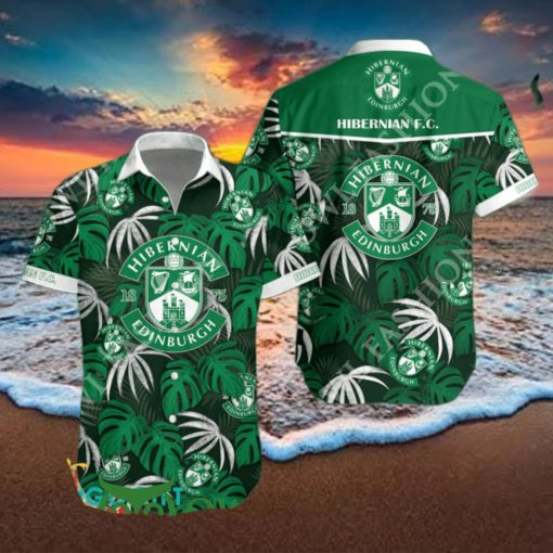 SPFL Championship Hibernian F.C. Tropical Vibe Hawaiian Shirt