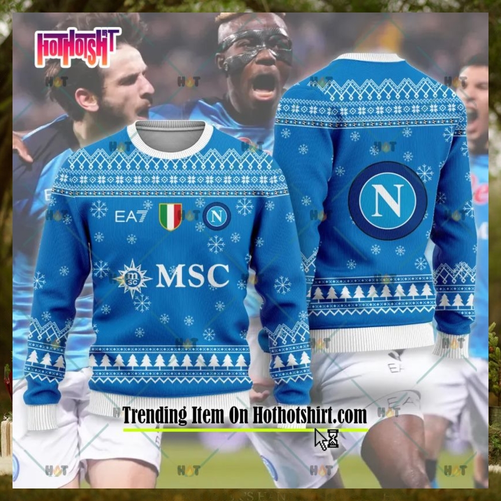 SSC Napoli 2023 24 Ugly Christmas Sweater SSC Napoli 2023 24 Ugly Christmas Sweater