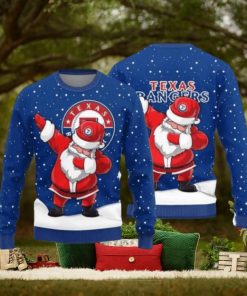 Texas Rangers Dab Santa Ugly Christmas Sweater