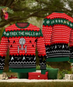 ST Trek The Halls Ugly Christmas Sweater, Funniest Ugly Christmas Sweater