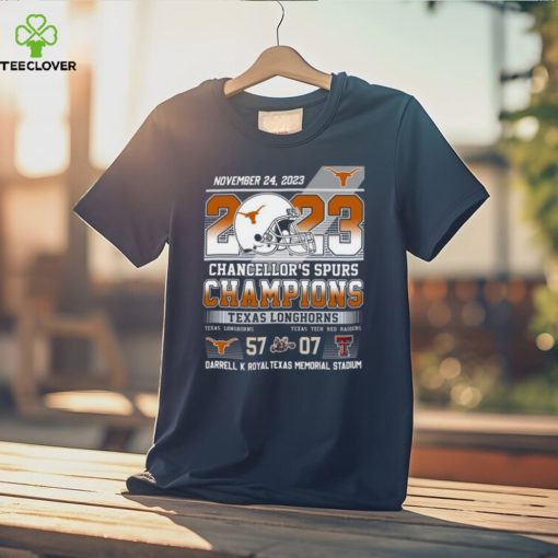 November 24, 2023 Chancellor’s Spurs Champions Texas Longhorns 57 – 07 Texas Tech Red Raiders Darrell K Royal Texas Memorial Stadium T Shirt