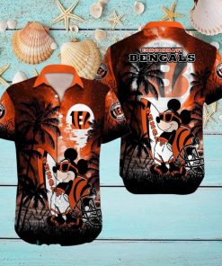 Cincinnati Bengals NFL Team Logo Baby Yoda Hawaiian Shirt