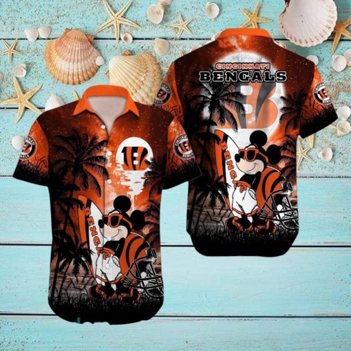 Cincinnati Bengals NFL Team Logo Baby Yoda Hawaiian Shirt