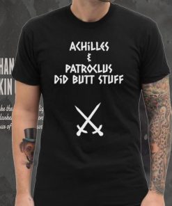 Sacha coward wearing achilles and patroclus did butt stuff shirt