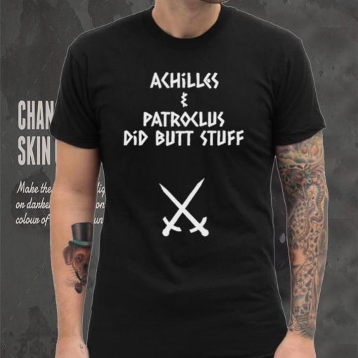 Sacha coward wearing achilles and patroclus did butt stuff shirt