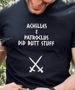 Sacha coward wearing achilles and patroclus did butt stuff shirt
