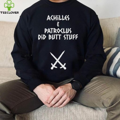 Sacha coward wearing achilles and patroclus did butt stuff shirt