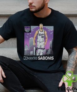 Sacramento Kings Merch Domantas Sabonis Skyline T Shirt