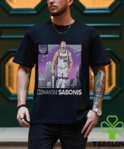 Sacramento Kings Merch Domantas Sabonis Skyline T Shirt