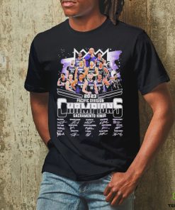 Sacramento Kings Team 2023 Pacific Division Champions Signatures Shirt