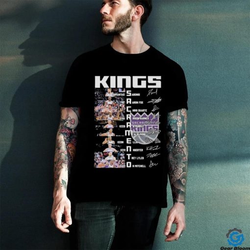 Sacramento Kings Team Players 2024 Signatures Shirt