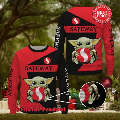 Safeway Baby Yoda With Logo Ugly Christmas Sweater