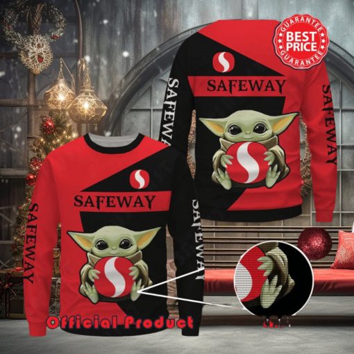Safeway Baby Yoda With Logo Ugly Christmas Sweater