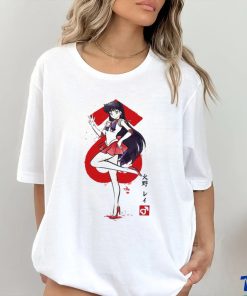 Sailor Mars sumi e cartoon shirt 2 Sailor Mars sumi e cartoon shirt