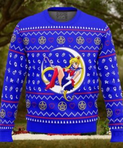 Sailor Moon Sitting On Moon – Sailor Moon Ugly Christmas Sweater