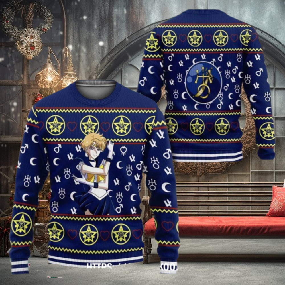 Sailor Uranus Ugly Christmas Sweater Moon Anime Xmas 3D Over Print Shirt Sailor Uranus Ugly Christmas Sweater Moon Anime Xmas 3D Over Print Shirt