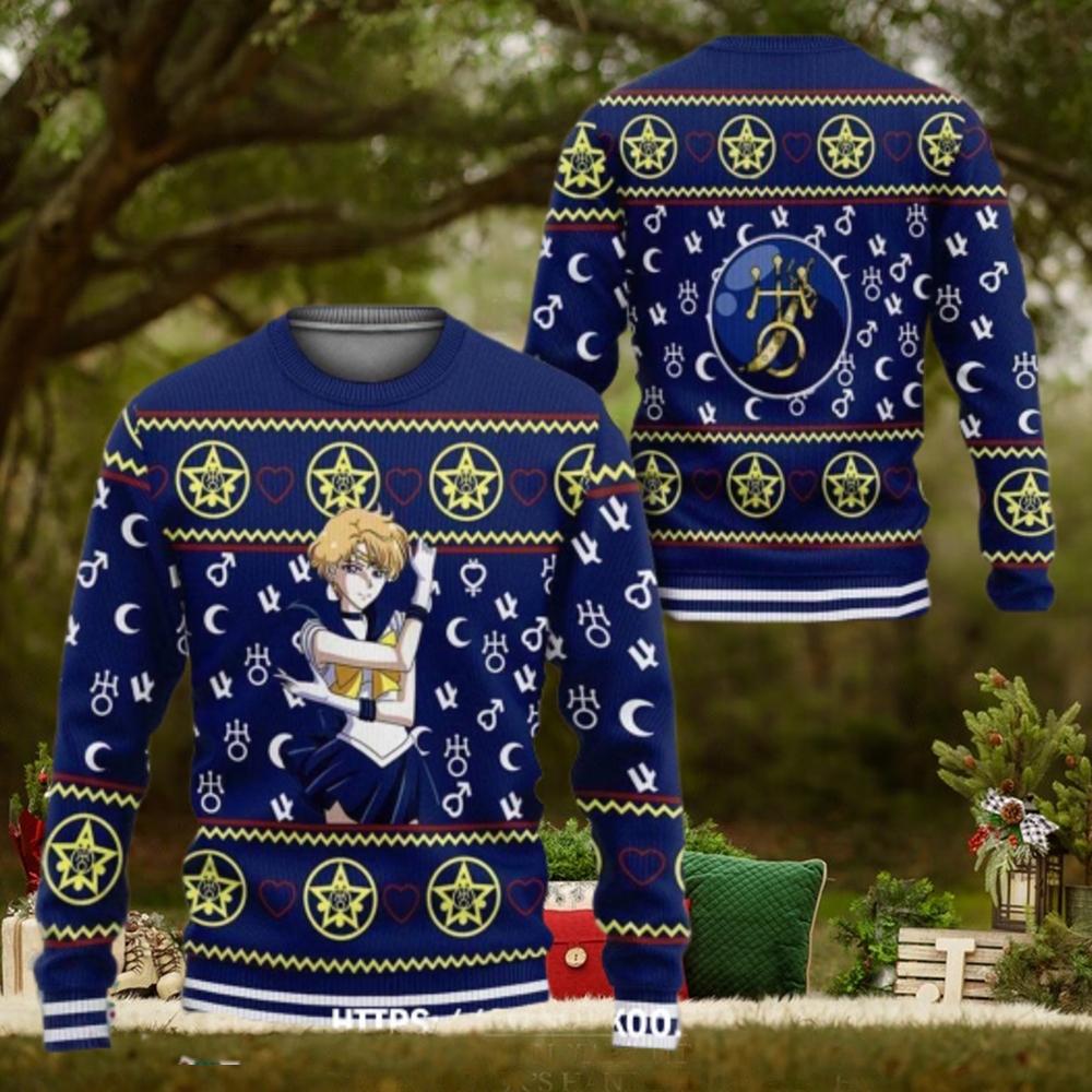 Sailor Uranus Ugly Christmas Sweater Moon Anime Xmas 3D Over Print Shirt Sailor Uranus Ugly Christmas Sweater Moon Anime Xmas 3D Over Print Shirt