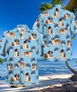 Saint Bernard Dogs Short Sleeve Hawaiian Shirt
