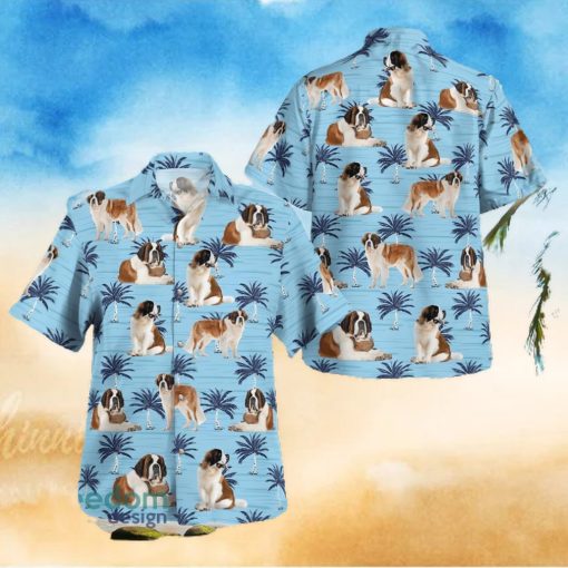 Saint Bernard Dogs Short Sleeve Hawaiian Shirt