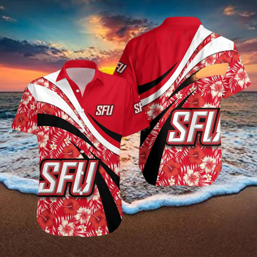 Saint Francis Red Flash 3D Hawaiian Shirt Hibiscus Sport Style NCAA Summer Beach For Fans Gift Saint Francis Red Flash 3D Hawaiian Shirt Hibiscus Sport Style NCAA Summer Beach For Fans Gift