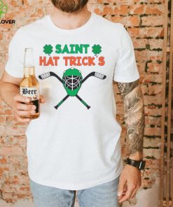 Saint Hat Tricks Happy St Patricks Day Hockey Player Gift T Shirt