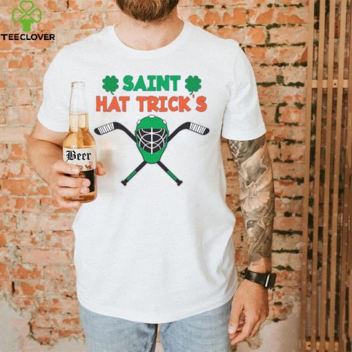 Saint Hat Tricks Happy St Patricks Day Hockey Player Gift T Shirt