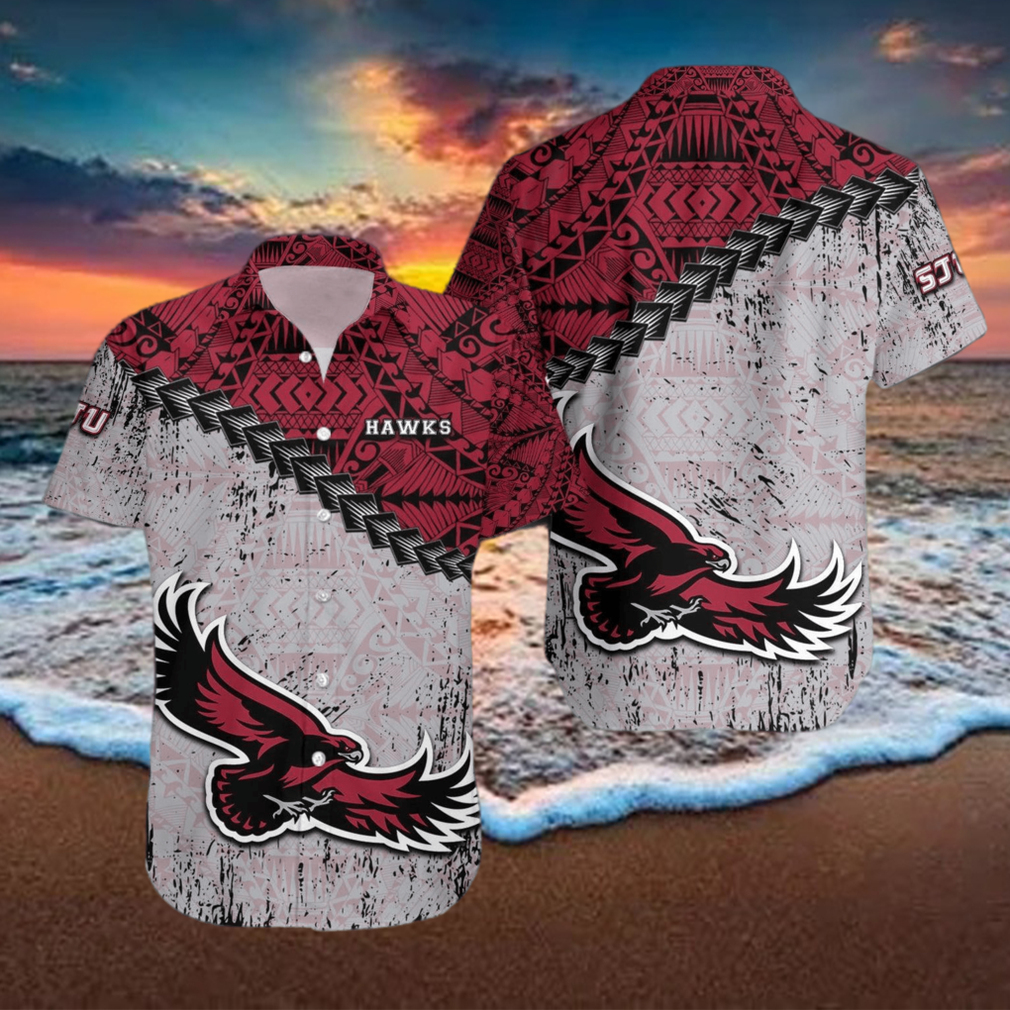 Saint Josephs Hawks 3D Hawaiian Shirt Grunge Polynesian TattooNCAA Summer Beach For Fans Gift Saint Josephs Hawks 3D Hawaiian Shirt Grunge Polynesian TattooNCAA Summer Beach For Fans Gift