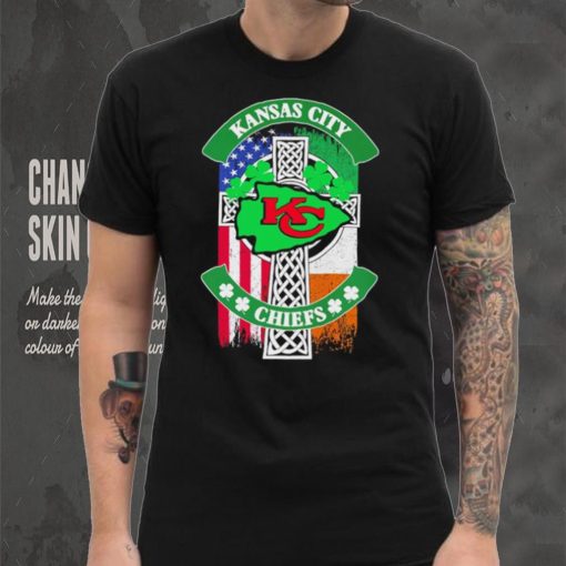 Saint Patrick’s day shamrock Kansas City Chiefs flag logo shirt