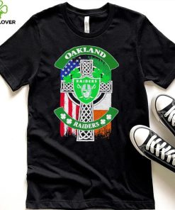 Saint Patrick’s day shamrock Oakland Raiders flag logo shirt