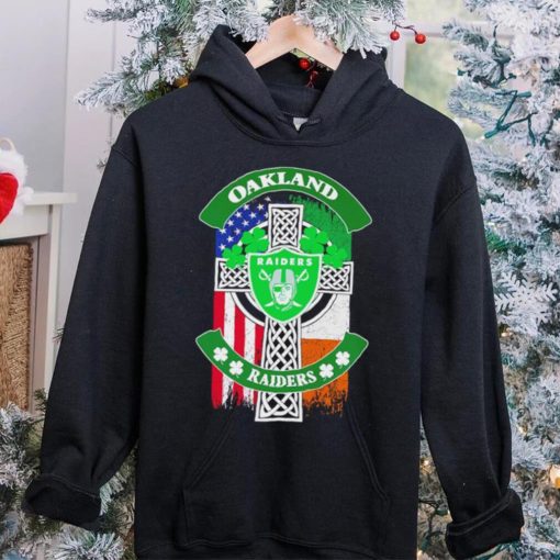 Saint Patrick’s day shamrock Oakland Raiders flag logo shirt