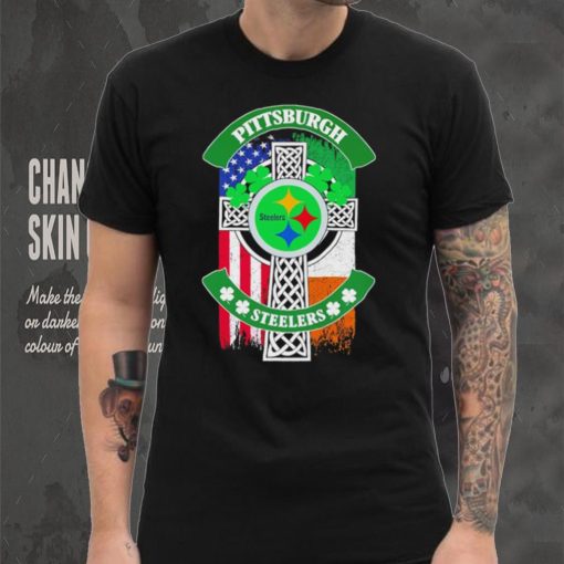 Saint Patrick’s day shamrock Pittsburgh Steelers flag logo shirt
