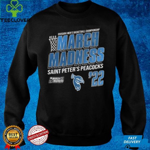 Saint Peter's Peacocks NCAA Men's Basketball March Madness Graphic Uni T shirt