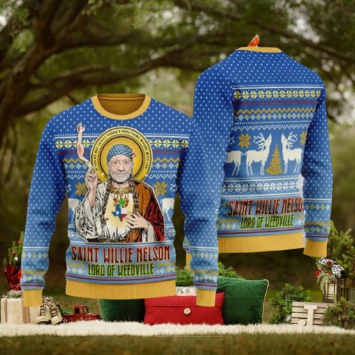 Saint Willie Nelson Unisex Ugly Christmas Sweater For Men And Women