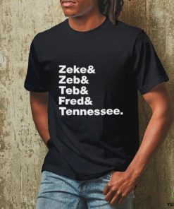 Sam Carter wearing Zeke Zeb Ted Fred Tennessee shirt