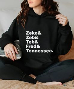 Sam Carter wearing Zeke Zeb Ted Fred Tennessee shirt