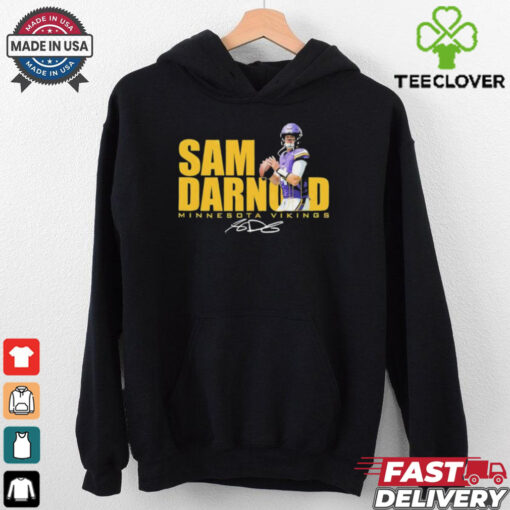 Sam Darnold No. 14 Minnesota Vikings signature hoodie, sweater, longsleeve, shirt v-neck, t-shirt