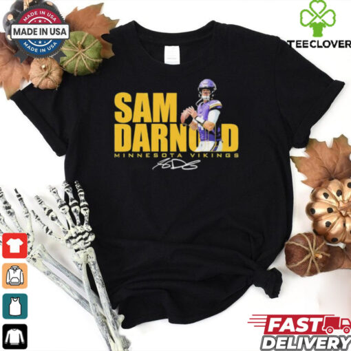 Sam Darnold No. 14 Minnesota Vikings signature hoodie, sweater, longsleeve, shirt v-neck, t-shirt