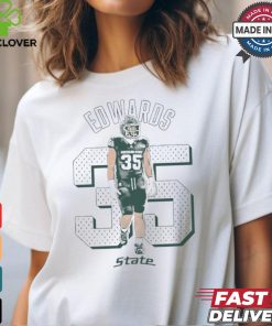 Sam Edwards #35 MSU Michigan State Spartans Illustrated t shirt