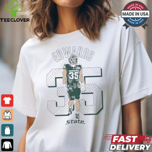 Sam Edwards #35 MSU Michigan State Spartans Illustrated t shirt