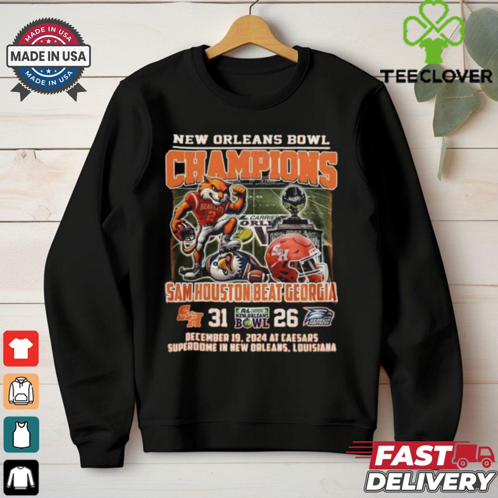 Sam Houston Bearcats New Orleans Bowl Beat Georgia 2024 Mascot 2D Shirt Sam Houston Bearcats New Orleans Bowl Beat Georgia 2024 Mascot 2D Shirt