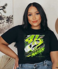 Sam Mayer Stewart Haas Racing Team Collection Neon Green Audibel Car T Shirt