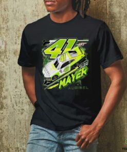 Sam Mayer Stewart Haas Racing Team Collection Neon Green Audibel Car T Shirt