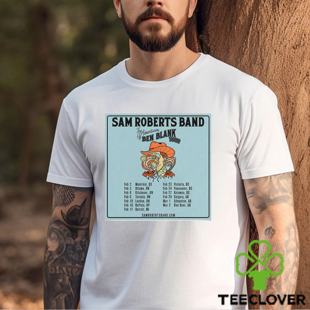 Sam Roberts Band 2024 Tour Dates Merch, Sam Roberts Band concert 2024  Shirt, Sam Roberts Band The Adventures Of Ben Blanl Tour T Shirt - Limotees