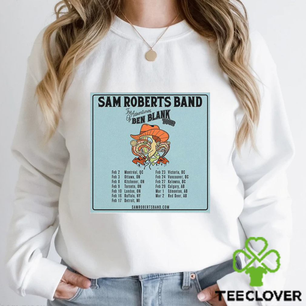 Sam Roberts Band 2024 Tour Dates Merch, Sam Roberts Band concert 2024  Shirt, Sam Roberts Band The Adventures Of Ben Blanl Tour T Shirt - Limotees